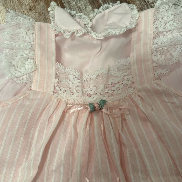 Vintage Bryan Pink Lace Dress Set - Picture 2 of 9